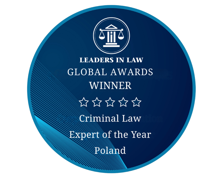 In 2026, attorney Maciej Zaborowski received the prestigious Global Awards 2026 in the Criminal Law Expert of the Year catego